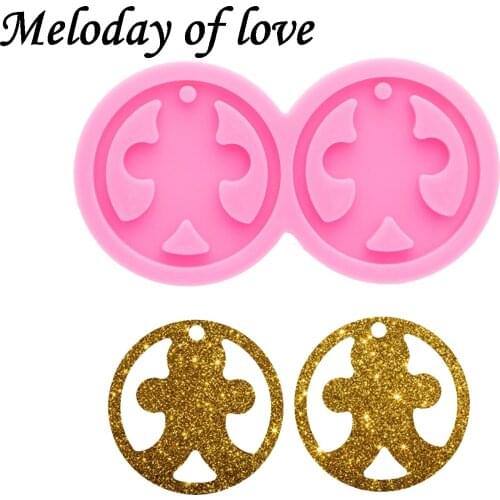 Glossy Silicone Christmas Snowflakes/Tree Earring Mold, Epoxy Jewelry Resin Casting Keychain Moulds Clay Molds Sculpture DY0773