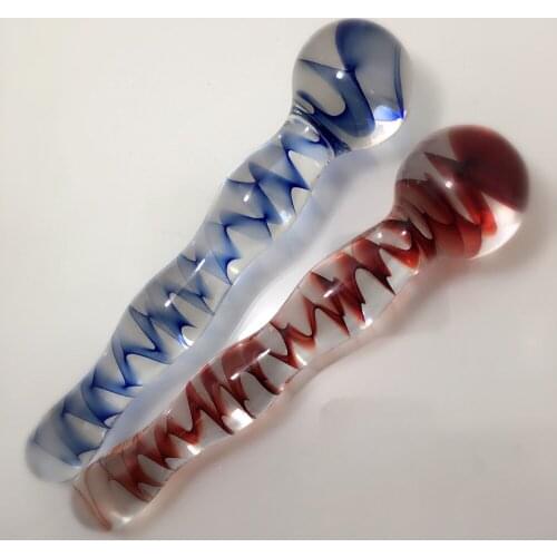 Crystal glass Dildos anal plug for women Masturbator Pattern glass dildo sex toys glass butt plug sex product