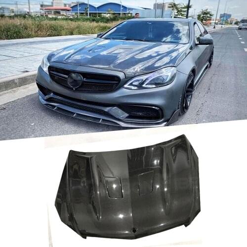 Carbon Fiber Engine Hood Bonnet for Benz W212 E Class E200 E220 E250 E300 E350 E63 AMG Engine Hood Bonnet Cover
