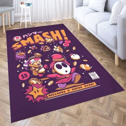 CAPTAIN SMASH Carpet for Living Room 3D Anime Cartoon Rug Gamer Teen Room Bedside Lounge Rug Kids Children Floor Mats