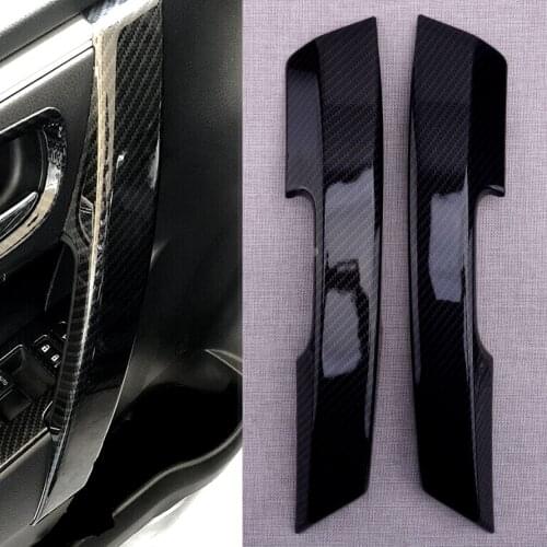 CITALL Door Handle Armrest Cover Trim Fit For Toyota Corolla 2014 2015 2016 2017 2018 Carbon Fiber Style ABS