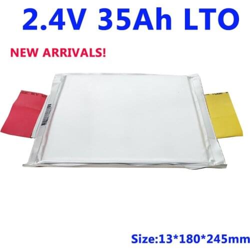 LTO powerful 2.4V 35Ah lithium titanate battery peak 15C rate for DIY 12V 48V electric bike EV solar energy start battery