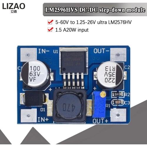 LM2576HV LM2596HVS DC-DC Step Down Adjustable Power Supply Buck Module DC-DC 5V-60V Input 1.25V-26V Output