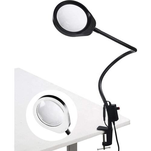 10X20X Illuminated Magnifier 48 LED Magnifying Glass for Soldering Iron Repair Table Lamp Skincare Beauty Tool Wholesales