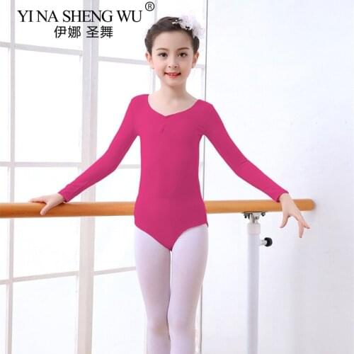 New Girl Long&Short Sleeve Ballet Dancer Leotard Dress for Dance Class Gymnastic Exercise Stage Performance Ballet Tutu Clothing