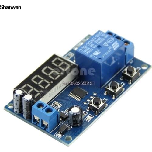 BGEKTOTHDC 12V LED Display Digital Delay Timer Control Switch Module PLC Automation