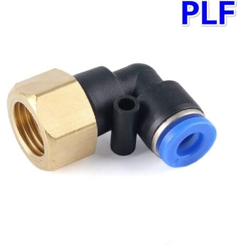 PLF Pneumatic Air Elbow Push In Fitting 4mm 6mm 8mm 10mm 12mm Hose Tube OD M5" 1/8" 1/4" 3/8" 1/2" BSP Female Thread Connector
