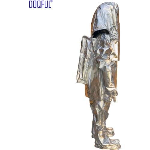 1000 Degree Heat Radiation Protection Fire Insulation Clothing With Conjoined Air Respirator Backpack Aluminum Foil Firefighter