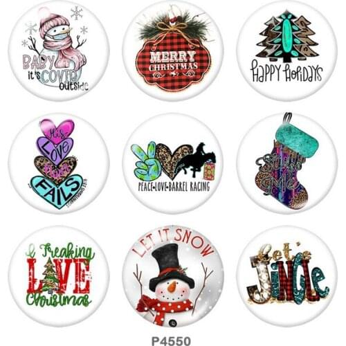 Christmas Snowman 12mm/18mm/20mm/25mm/30mm Round glass cabochon flat back Making findings snap button jewelry P4550