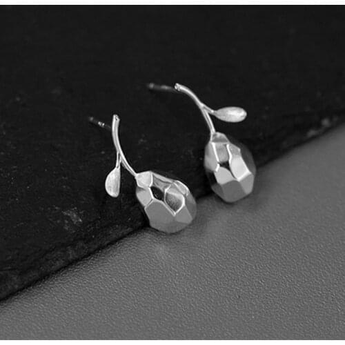 S. East Sun 925 sterling silver handmade exquisite jewelry pear earrings are suitable for womens wedding party gifts