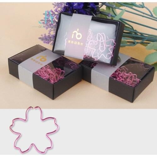 Sakura shape paper Clip bookmark metal stationery limited edition quality bronzier befriend metal paper clip