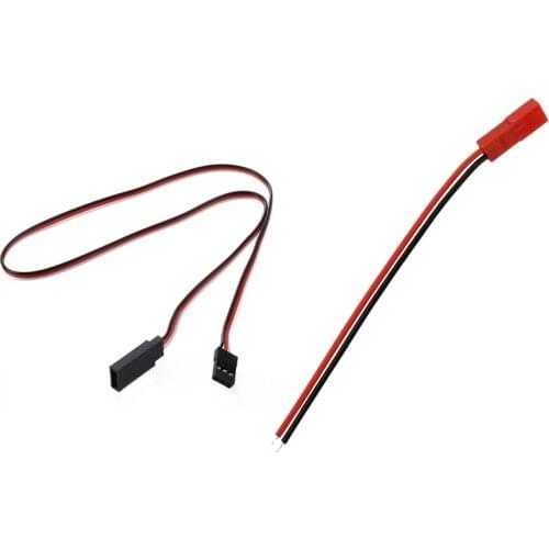 LBER 10 Pcs 3 Pin Male To Female RC Servo Extension Cord Cable 50Cm & 10 Pair RC Airplanes Car Female Connector 100Mm Wire