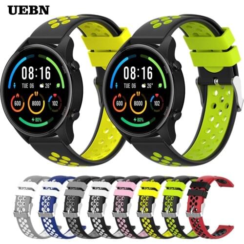 UEBN Silicone Sport Replacement Breathable Band For Xiaomi Mi Watch Color strap for Mi Watch sports edition watchbands