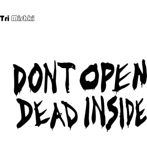 Tri Mishki HZX767# 20*11cm don't open dead inside car sticker Vinyl Decals Motorcycle Accessories Stickers