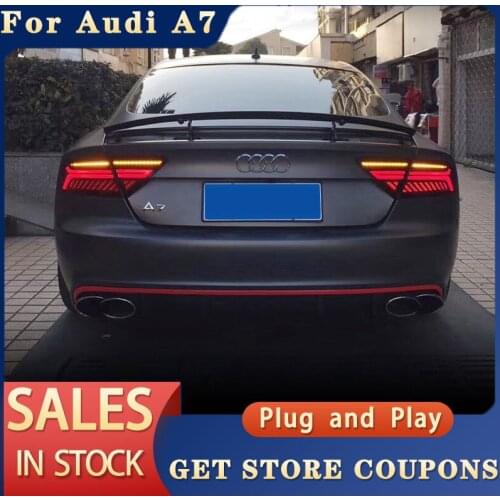 For Audi A7 Tail Lights 2011-2018 S7 LED Tail Light Rear Lamp DRL Dynamic Signal Brake light steering lamp