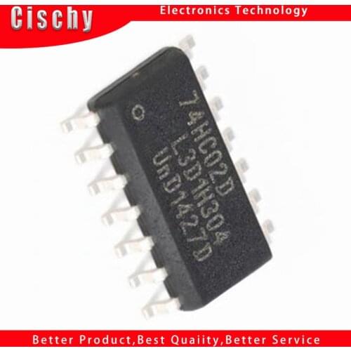 10PCS 74HC02D SOP14 74HC02 SOP SN74HC02DR SOP-14 SN72HC02 SMD and original IC