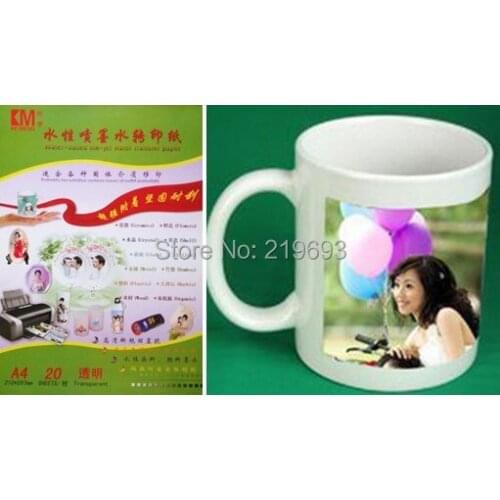 100 pieces/lot) Free shipping,A4 (8.3*11.7 inch) clear/transparent color background inkjet water decal paper