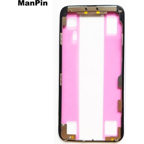 5pcs/Lot Original Front Bezel Frame with Adhesive Tape for iPhone X Xs Max 11 Pro Max LCD Screen Middle Frame Housings Phone Fix