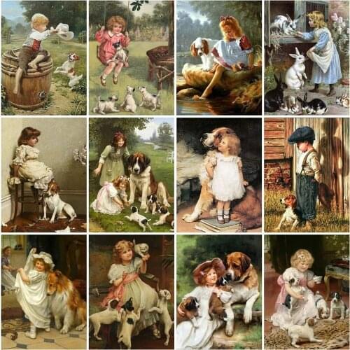 5D DIY Diamond Painting Dog Full Square Diamond Embroidery Animal Cross Stitch Girl Home Decor Gift
