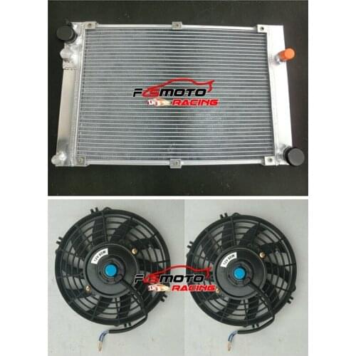 Aluminum Alloy Radiator + FAN For Porsche 944 2.5L Turbo;S2 3.0L MT 1985-1991 90 89 88 87