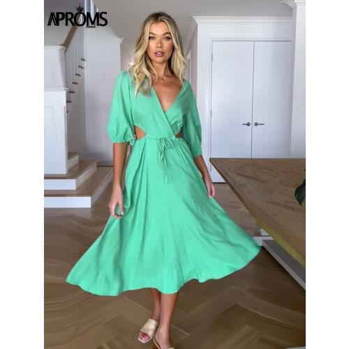 Розовые летние платья APROMS China At AliExpress