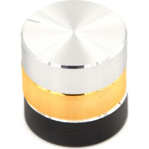 Black Silver Gold Aluminum + Plastic Knob Potentiometer Knob Cap Speaker Volume Control Knob Audio Knob 30*10*6mm