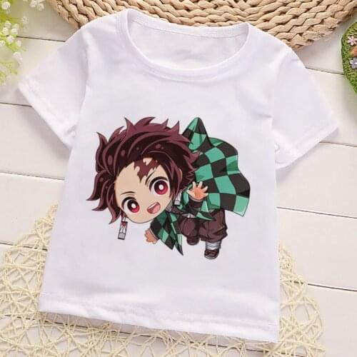 Kids Cartoon Blade Tops Demon Slayer Kimetsu No Yaiba Girls Teen Clothing For Children From 24M To 9 Years Old Baby Casual Tops