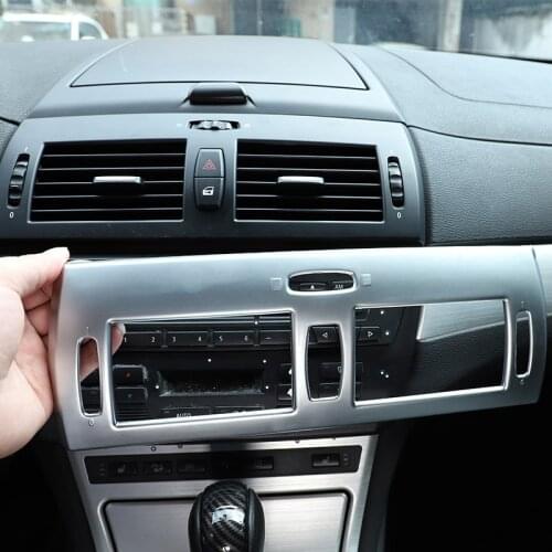 For BMW X3 E83 2006-2010 Car styling ABS Car Center console central air-conditioning air outlet frame Stickers Car Accessories