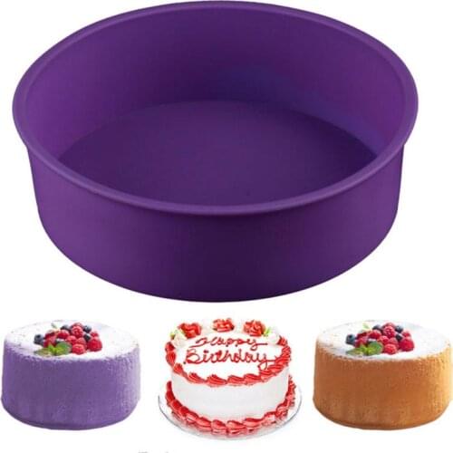 High-Quality 24*5cm Round Shaped Cake Mold Silicone Baking Mold Muffin Cases Cupcake Liner Baking Pan Cakes Bakeware Mould