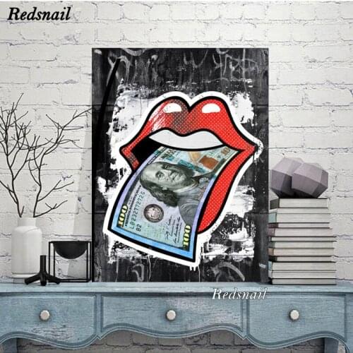 Woman Lips with US DOLLAR Diy Diamond Painting cross-stitch 5D full Drill mosaic diamond embroidery Wall Art puzzle EE846
