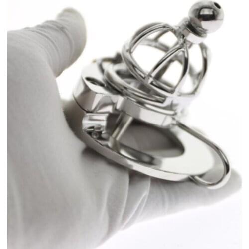 Stainless Steel Cock Cage Penis Cock Ring Lockable Sleeve Lock Male Chastity Device Adult Games Sex Toys for Men C075