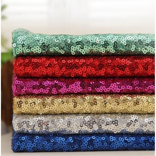 130cm width 3mm Sequins Fabric mesh Lace stage Fabric latin stage dance skirts fabric garments craft Cloth A17