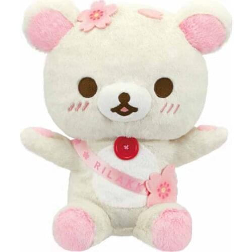 New Pink Sakura Rilakkuma Korilakkuma Bear Plush Toy 32cm Cute Stuffed Animals Kids Toys Dolls Children Girls Christmas Gifts