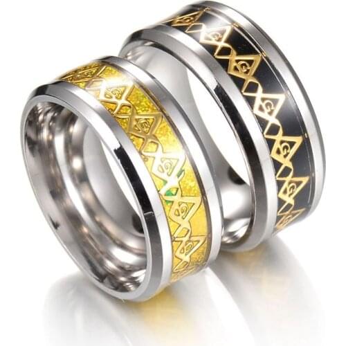 Fashion Ring Men Titanium Black Gold Anti-allergy Stainless Steel Wedding Couples Rings Jewelry Bijouterie for Man or Woman Gift