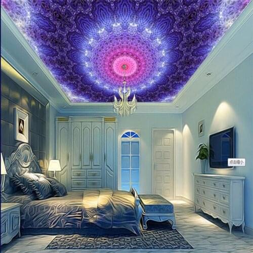 Beibehang Mural 3d wallpapers home decoration photo background luxury ceiling space hall living room background art mural