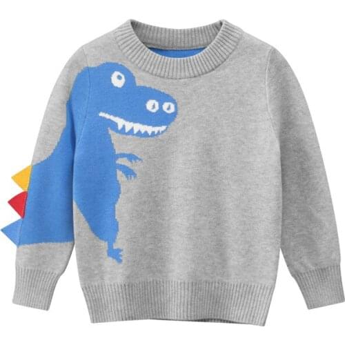 Autumn Baby Girls Boys Sweaters Coat Kids Dinosaur Knitting Pullovers Tops Baby Boys Girls Cartoon Long Sleeve Sweaters