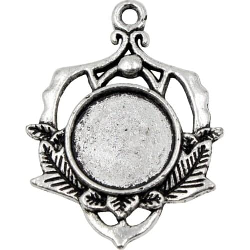 Fit 12mm Cabochons Summer Fashion Cameo/Glass Frame bezel Settings Tray blank DIY Accessory Making 10pcs/lot K04497