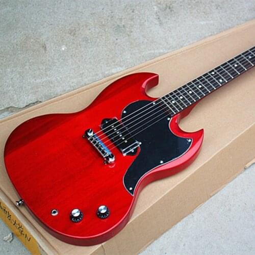 Transparent Red Electric Guitar with Sliver Hardwares P90 Pickups