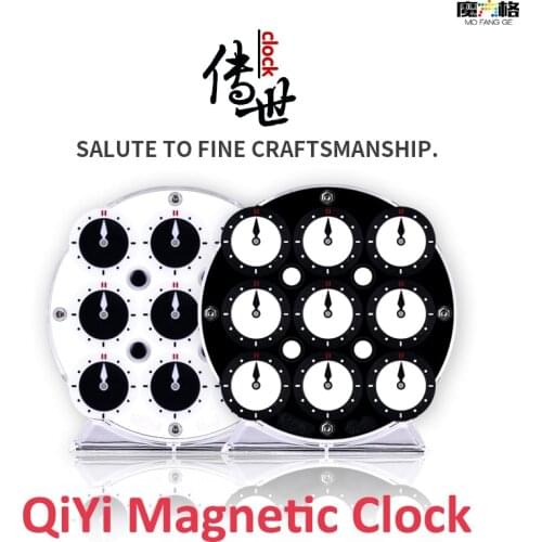 QiYi Magnetic Clock Puzzle Professional clock cube Puzzle qiyi ChuanShi clocks Cube speed cubes Educational toys for kids gifts