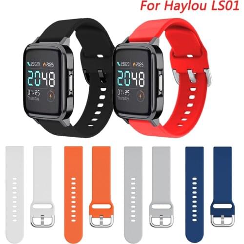 Strap for Haylou LS01 Smart Watch Silicone Sport Replacement Wristband Bracelet for Haylou LS01 Watch Band Belt Accessories Film
