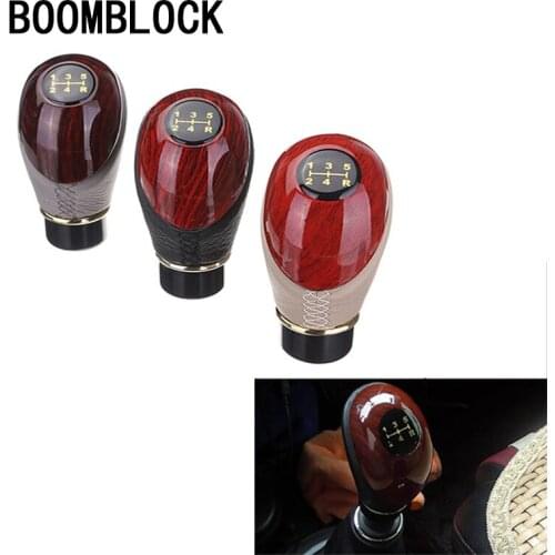 Artificial Peach Wood Car Manual Shift Lever Gear Knob Head For Audi A4 B8 VW Passat B7 Skoda Octavia A5 Renault Megane 3 Ford