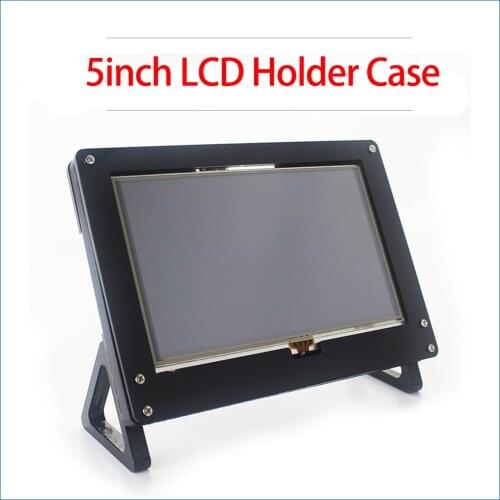 S ROBOT 5-inch Screen Protective CaseBlack White LCD Stand Bracket for Raspberry Pi for Raspberry Pi 3 Model B Plus RPI173