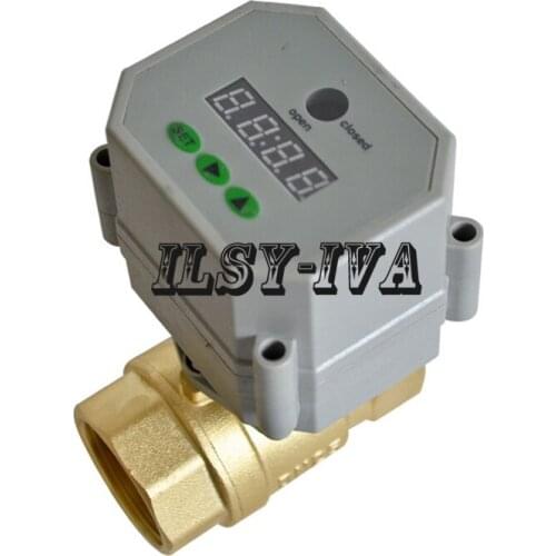 DN15,DN20,DN25,DN32 timer controlled motorized ball valve,2 way brass AC/DC 9~24V Timer Controlled Valve
