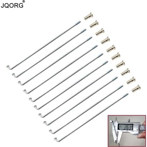 45# Steel Material Diameter 2.6 mm Electric Bike Spokes Sliver Color Galvanization Surface E-bike Spokes With 14 mm Brass Nipple