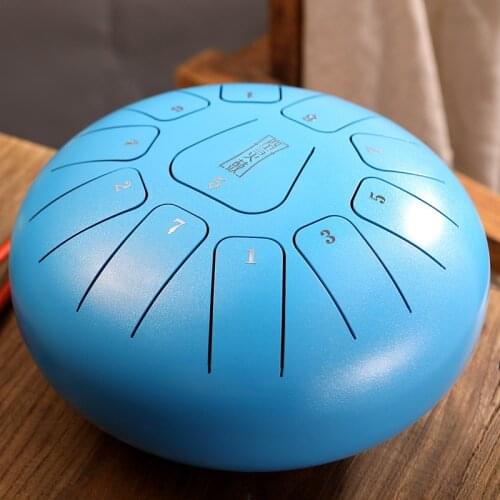 Hluru B Steel peptide 11 notes tone 8 inch Zen Drummer Tongue drum set percussion celtic instrument handpan musical tambourine
