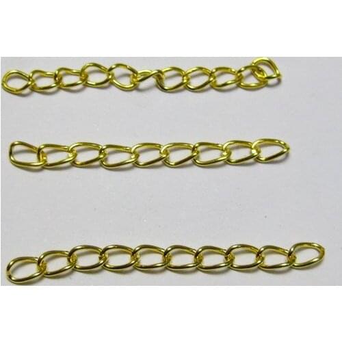 100 Golden Extension Jewelry Chains/Tail Extender