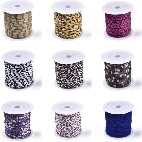 3m/roll Flat Polyester Elastic Cord Tan Color Elastic Cords For Necklaces Bracelets DIY Jewelry Webbing Garment Sewing Accessory
