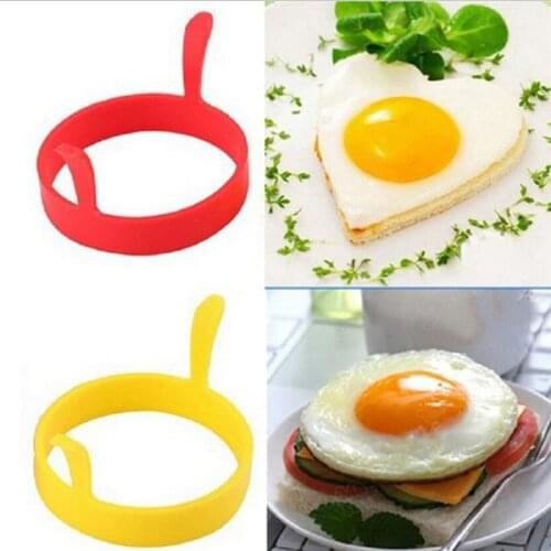 2Pcs Breakfast Omelette Fried Egg Molds Food Grade Silicone Egg Ring Pancake Cooking DIY Tools Frying Egg Moulds Kitchen Gadgets