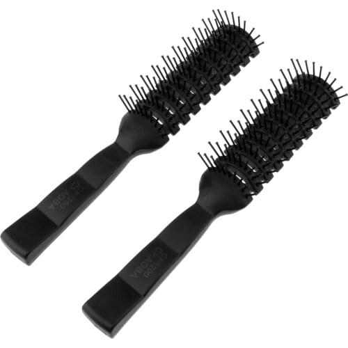 2x Hairdressing Anti-static Hair Comb Detangling Scalp Massage Rib Hair Comb