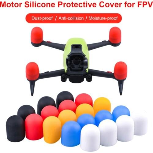 4pcs Motor Cover Cap for DJI FPV Combo Drone Accessories Engine Protective Dust-proof Cap Case Drone Protector Colorful Soft Hat